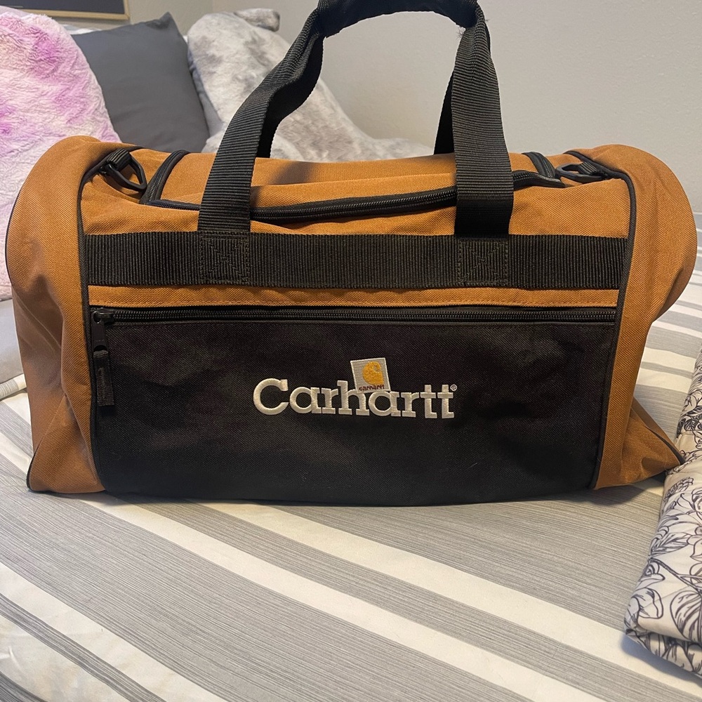 Carhartt Two-Tone Duffel Bag in Brown and Black